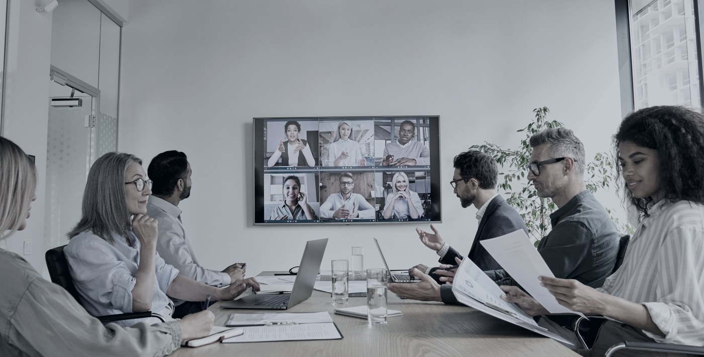 Advisory team reviewing infrastructure strategy on a video call